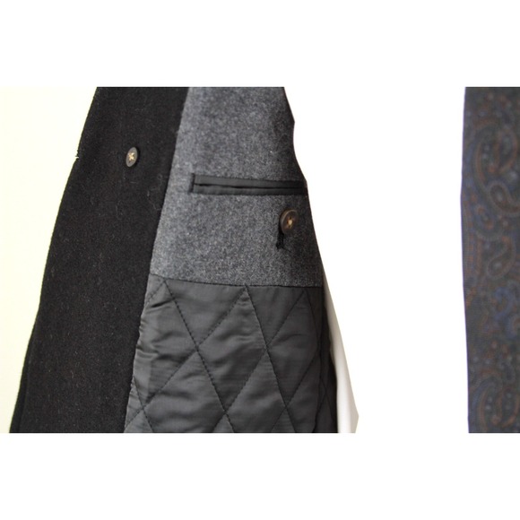 Michael Kors Mens Classic fit Double Breasted Peacoat Coat 48R Black E121842 - Picture 9 of 14